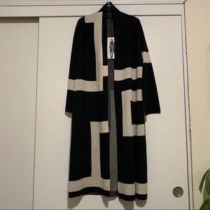 Geometric Long Cardigan